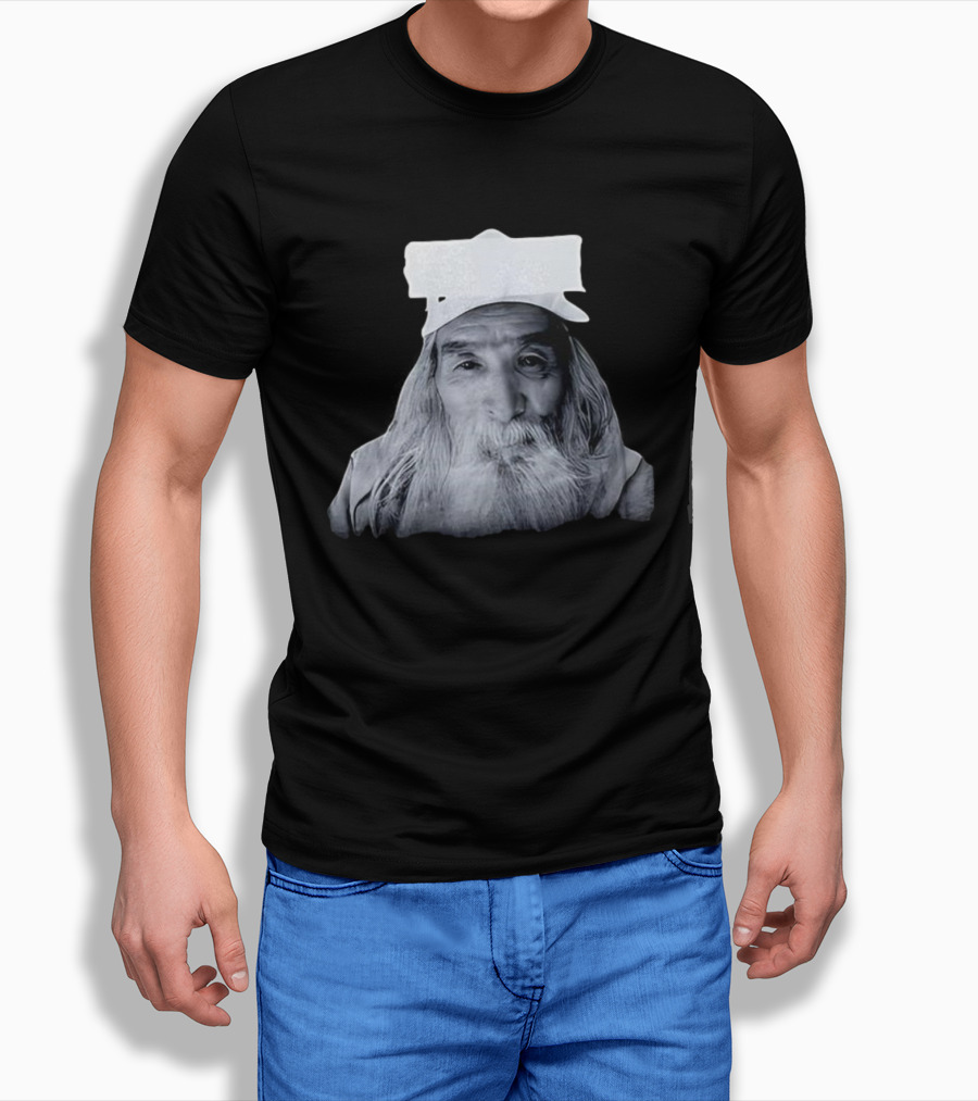 Fujimotosan Fuji Face Iconic Long White Beard And Cap T-Shirt