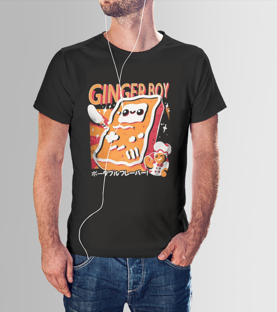 GingerBoy Gingerbread Handheld Game Console Christmas Portable Flavor Chef T-Shirt