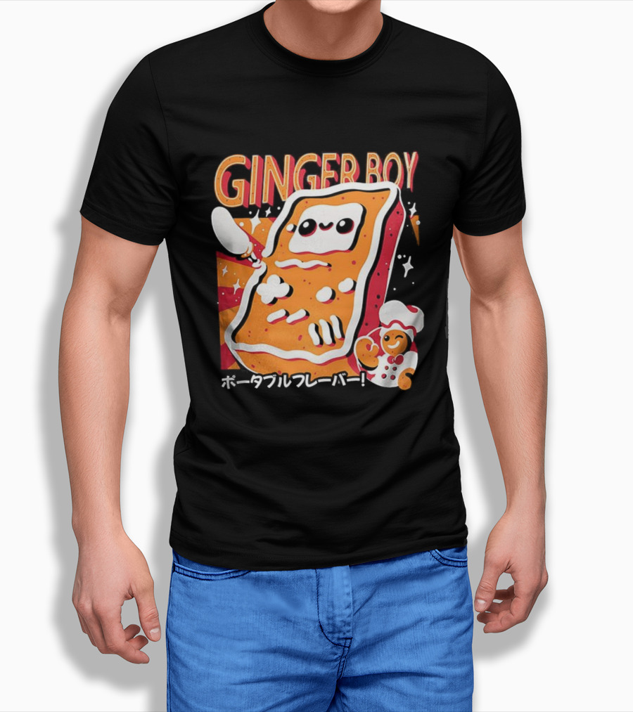 GingerBoy Gingerbread Handheld Game Console Christmas Portable Flavor Chef T-Shirt