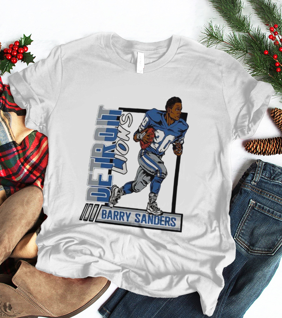 Barry Sanders Detroit Lions 20 Football Caricature T-Shirt