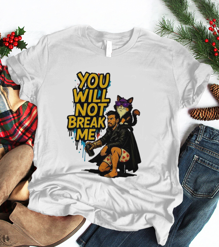 Dungeon Crawler Carl You Will Not Break Me Donut Cat Graffiti Style T-Shirt
