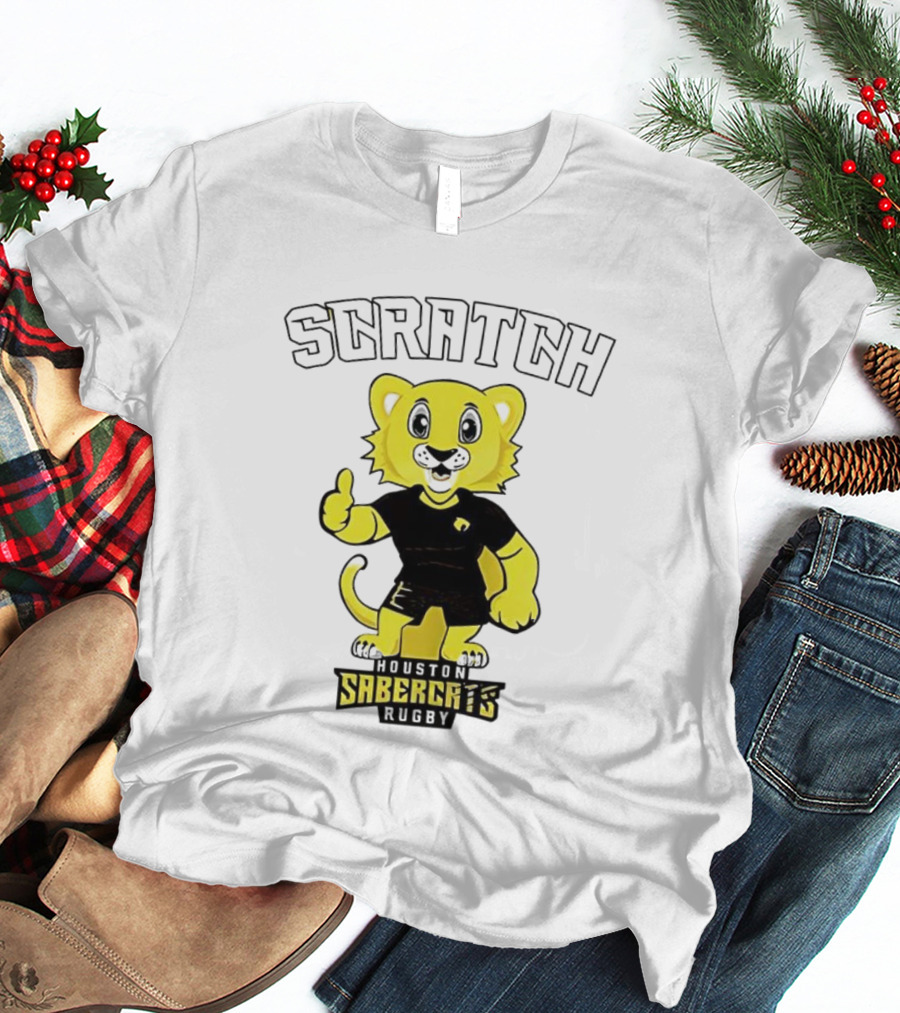 Houston SaberCats Rugby Scratch Mascot T-Shirt