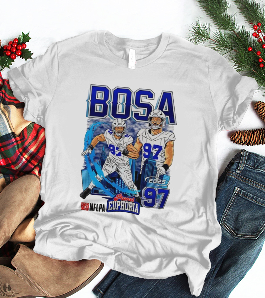 Bosa NFLPA Football 2025 Planet Euphoria Number 97 Skyline T-Shirt