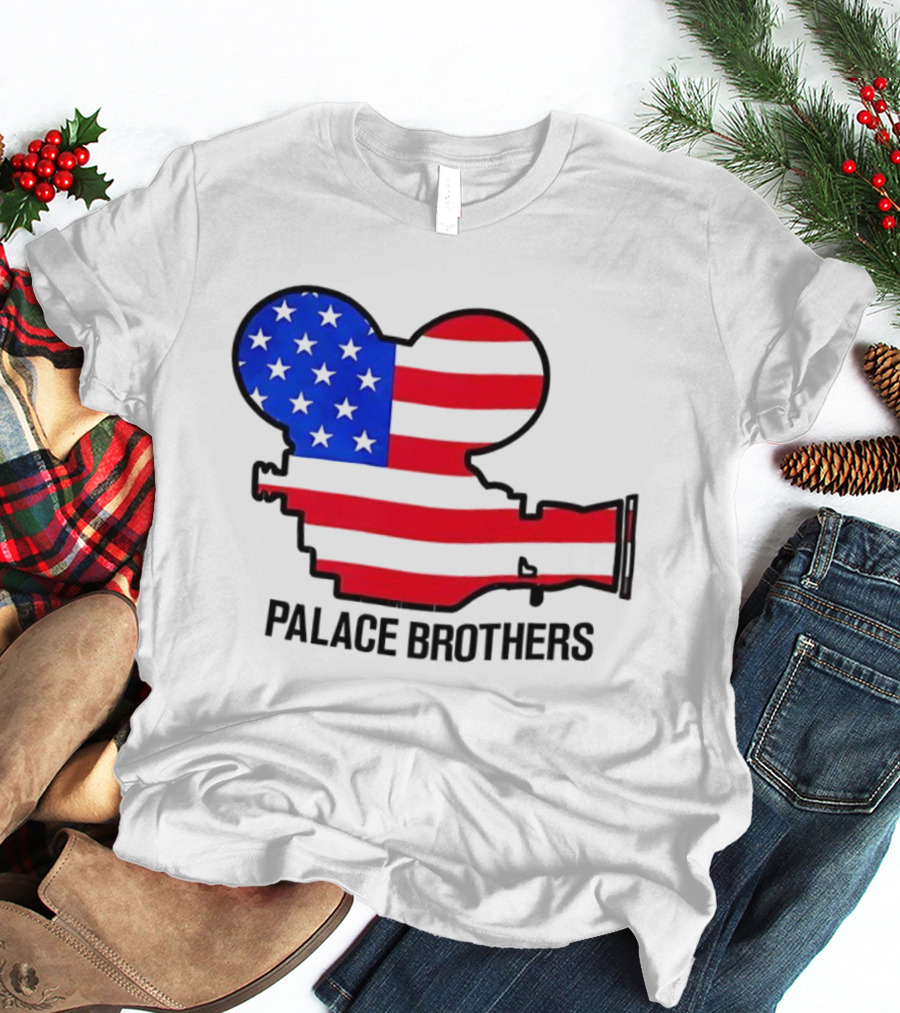 Palace Brothers American Flag Camera T-Shirt