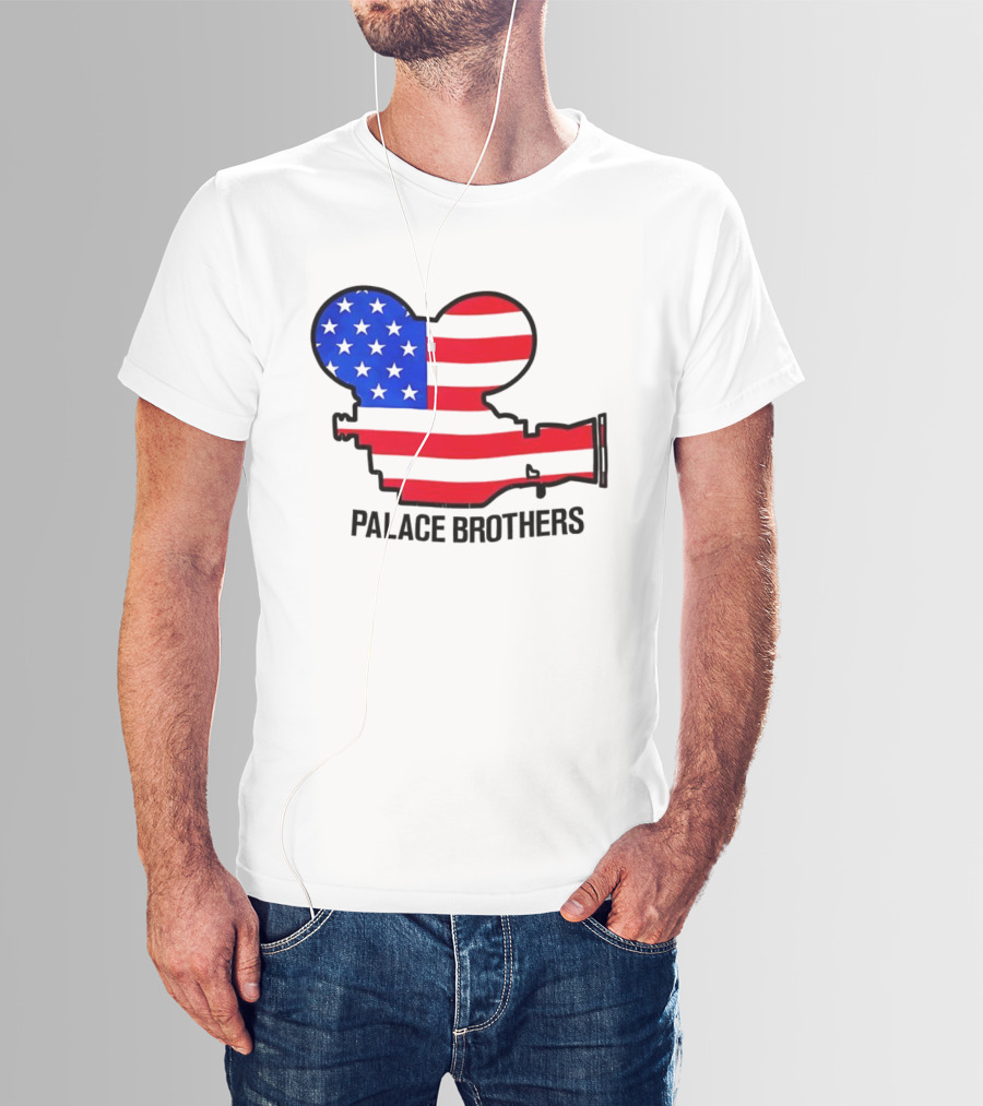 Palace Brothers American Flag Camera T-Shirt