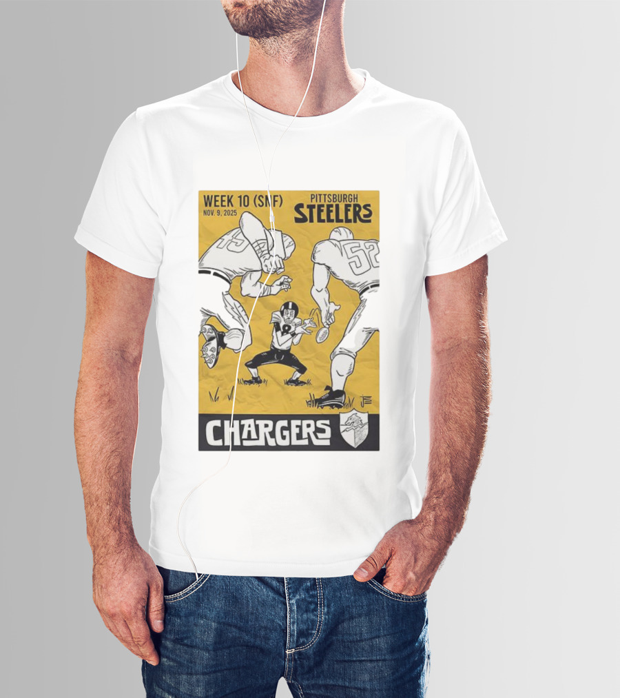 Pittsburgh Steelers Vs Chargers Week 10 SNF Nov 9 2025 Comic T-Shirt