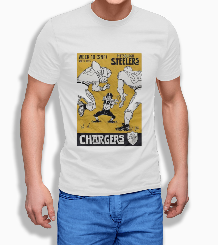 Pittsburgh Steelers Vs Chargers Week 10 SNF Nov 9 2025 Comic T-Shirt