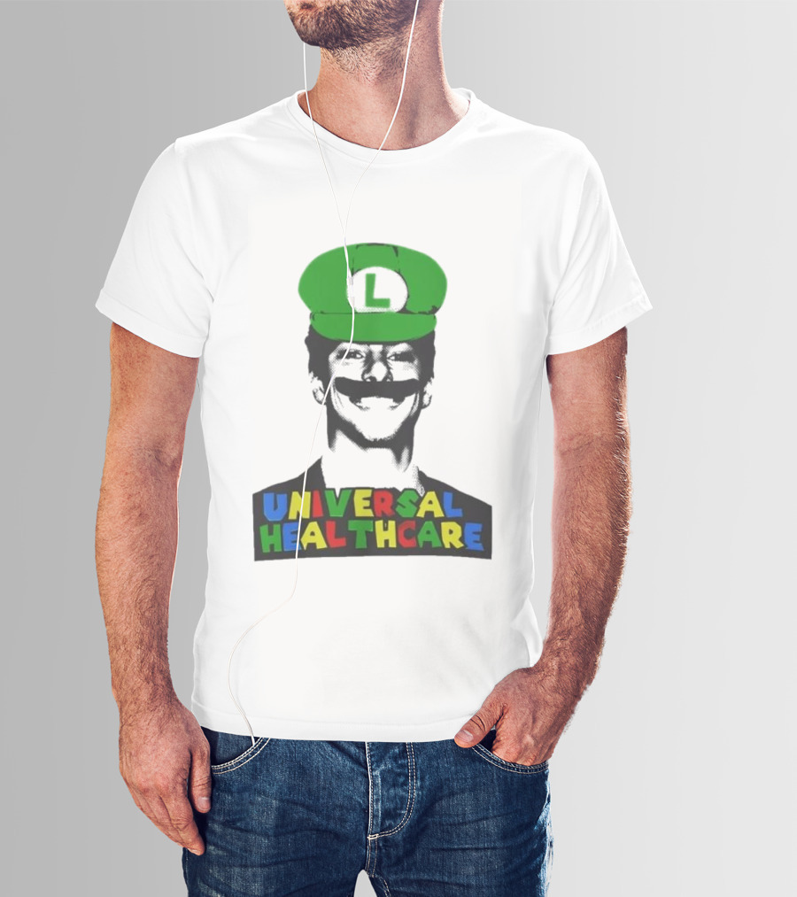 Luigi Mangione Universal Healthcare Mario Bros Green Hat T-Shirt