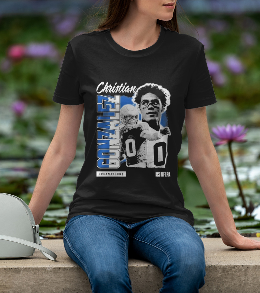 Christian Gonzalez NFLPA Dreamathon Football Athlete T-Shirt