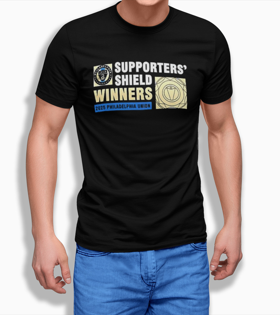 Philadelphia Union MLS 2025 Supporters’ Shield Winners Badge T-Shirt