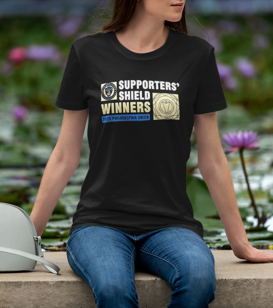 Philadelphia Union MLS 2025 Supporters’ Shield Winners Badge T-Shirt