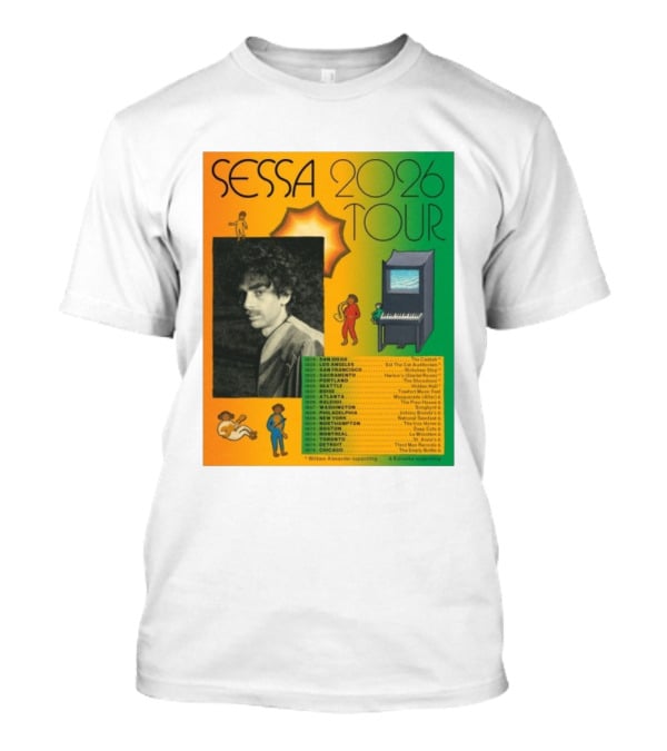 Sessa 2026 Tour USA & Canada Dates Featuring San Diego New York Montreal Chicago T-Shirt