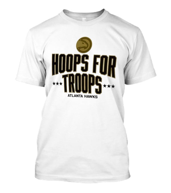 Atlanta Hawks Hoops For Troops Basketball Tribute T-Shirt