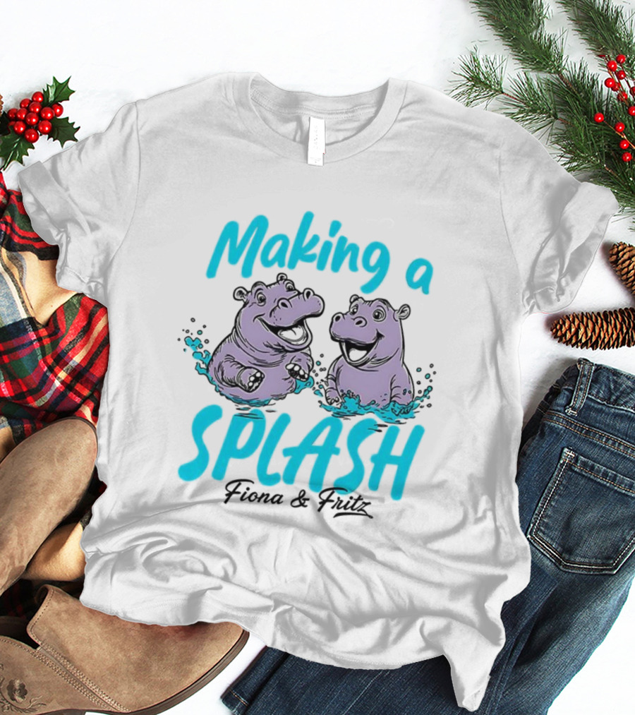 Making A Splash Fiona And Fritz Hippo Fun T-Shirt