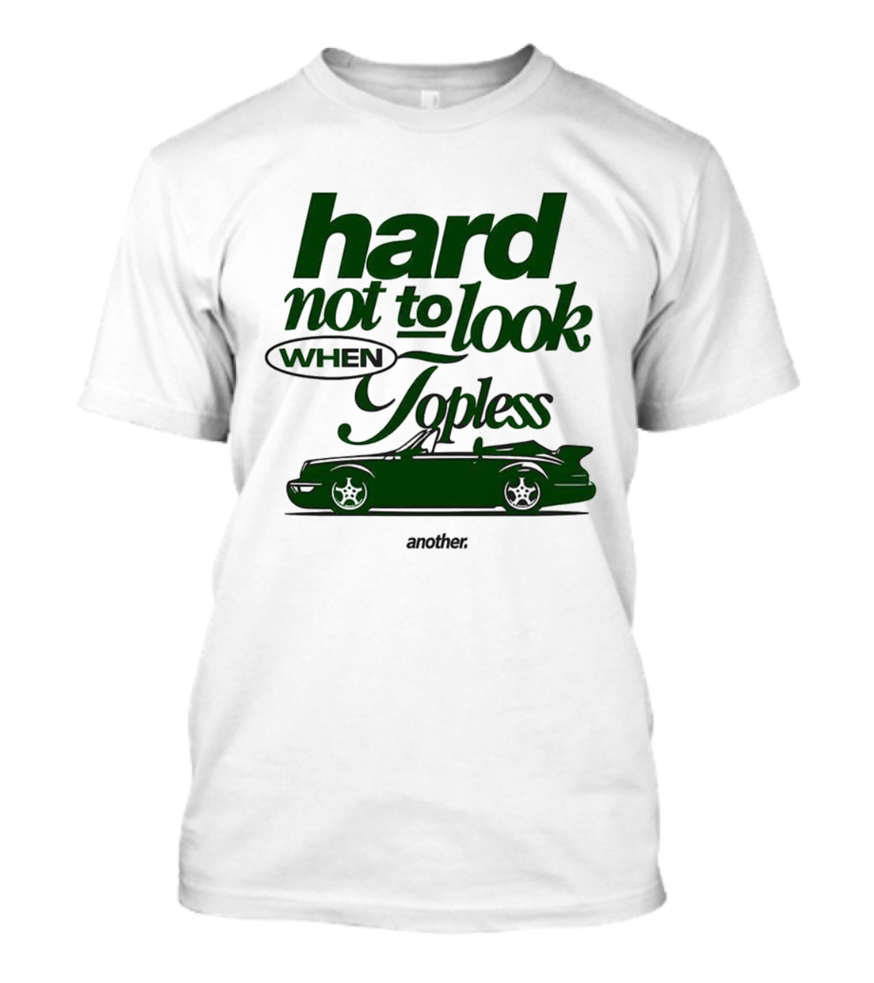 Hard Not To Look When Topless Convertible Car Motif T-Shirt
