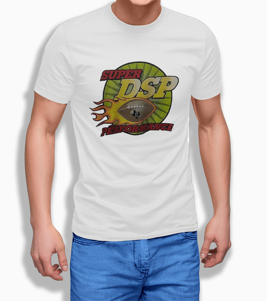 Super DSP Performance Flaming Football Graphic T-Shirt