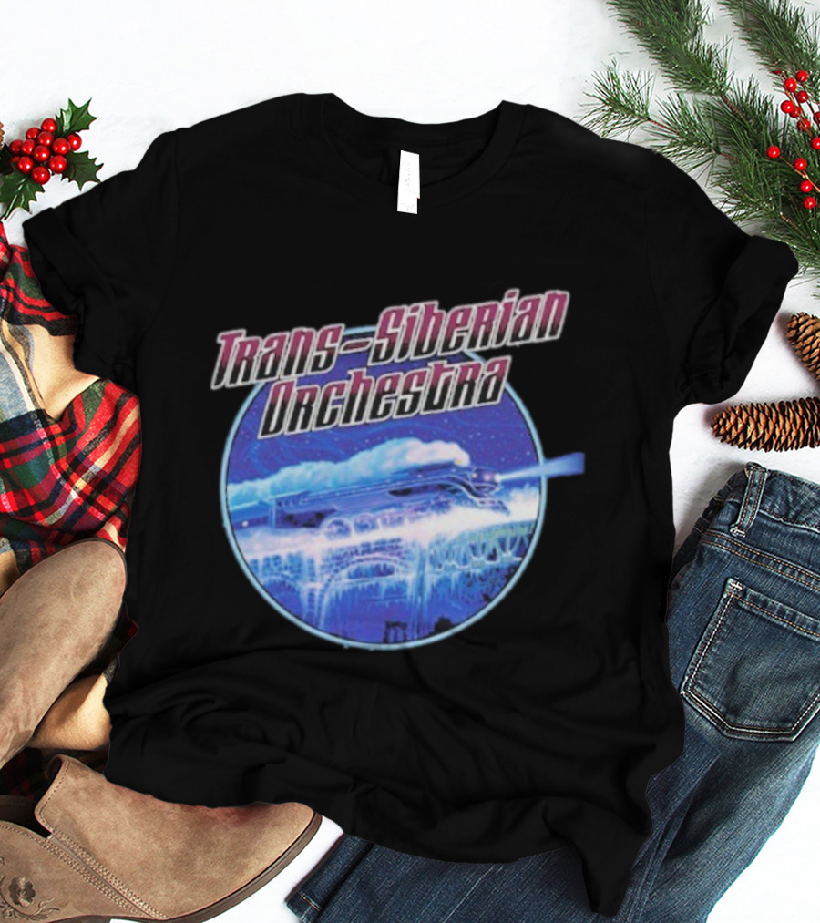 Trans-Siberian Orchestra Winter Train Scene Circle T-Shirt