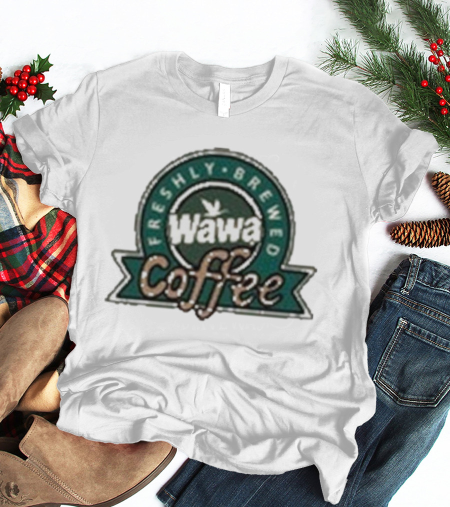 Wawa Freshly Brewed Coffee Logo Emblem T-Shirt
