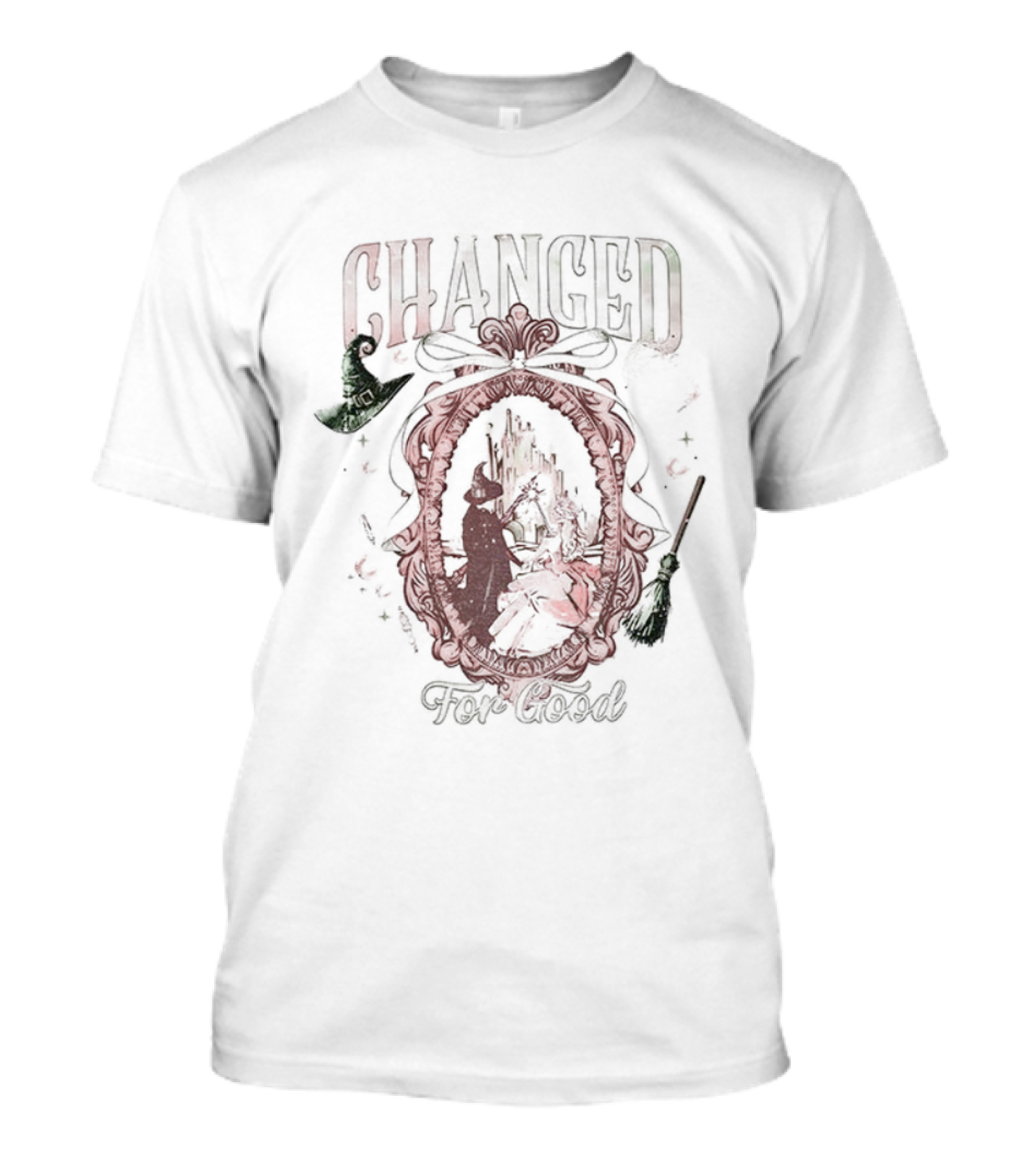 Wicked Change For Good Defy Gravity Broomstick Magic Wand Halloween T-Shirt