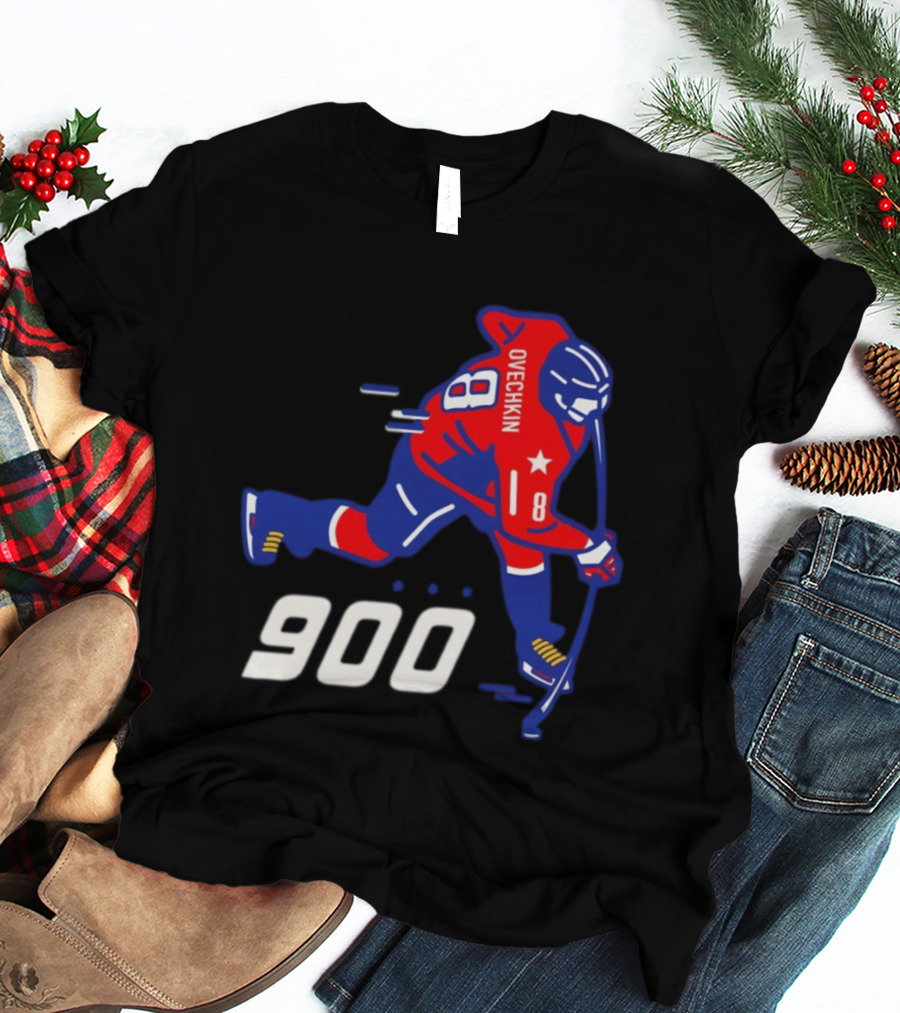 Alex Ovechkin 900 Washington Capitals NHL Hockey Player Milestone Achievement T-Shirt