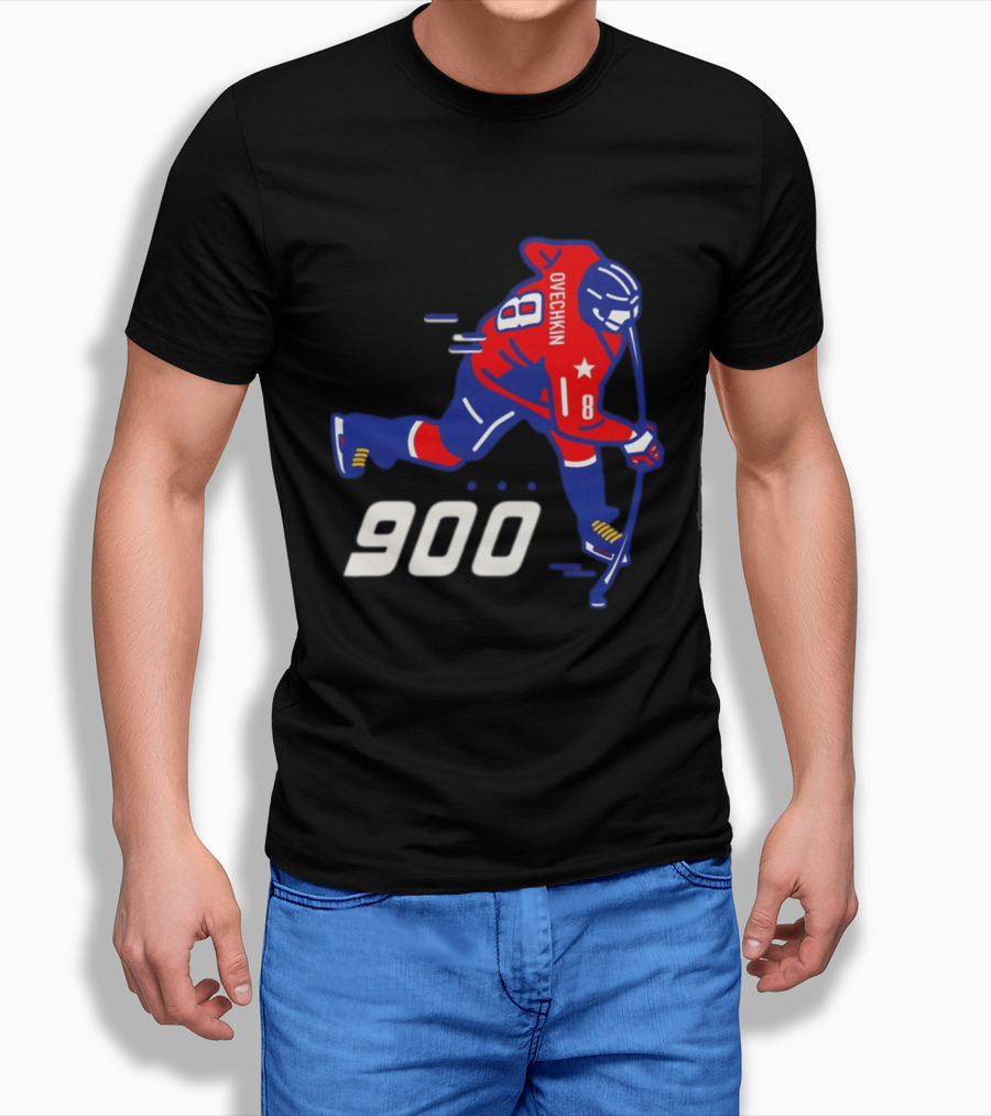 Alex Ovechkin 900 Washington Capitals NHL Hockey Player Milestone Achievement T-Shirt