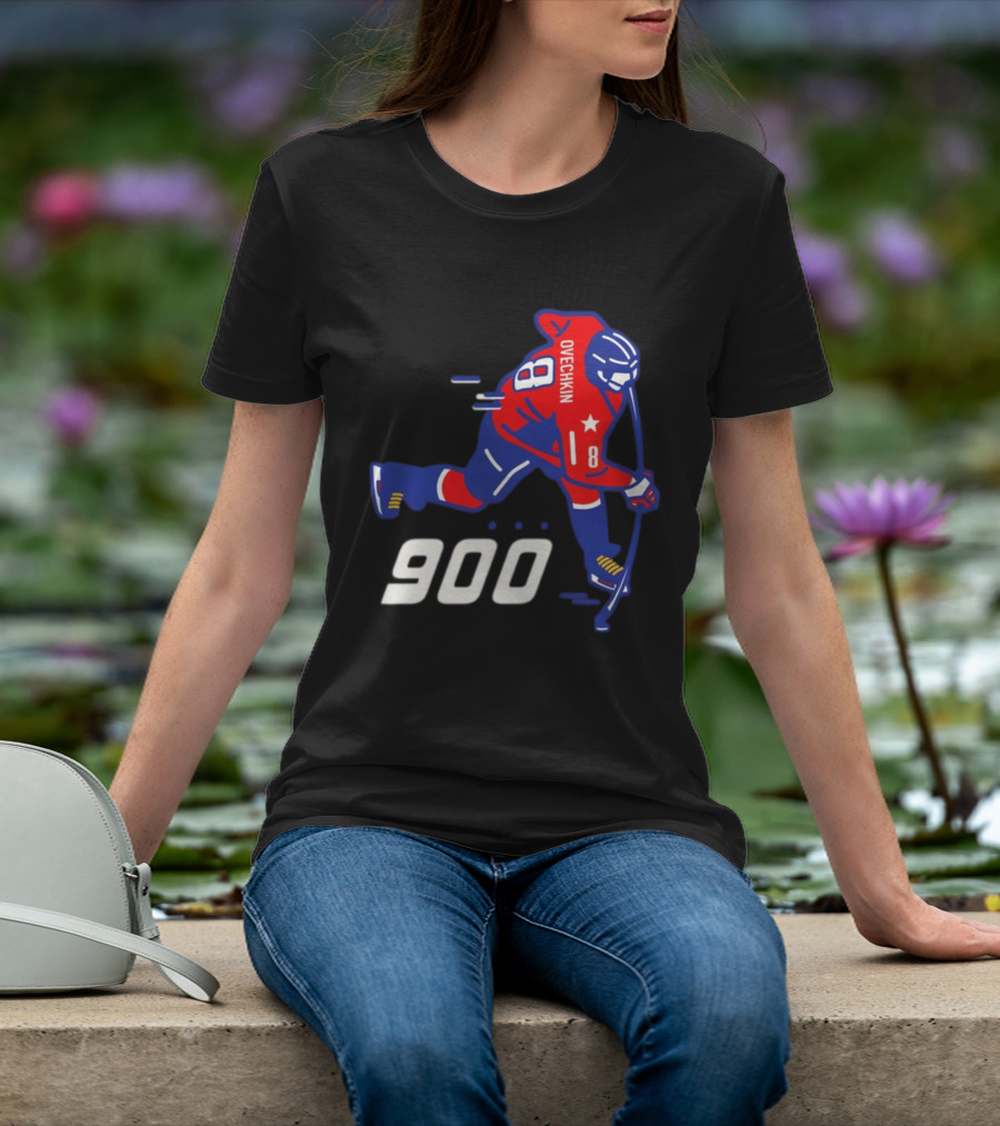 Alex Ovechkin 900 Washington Capitals NHL Hockey Player Milestone Achievement T-Shirt