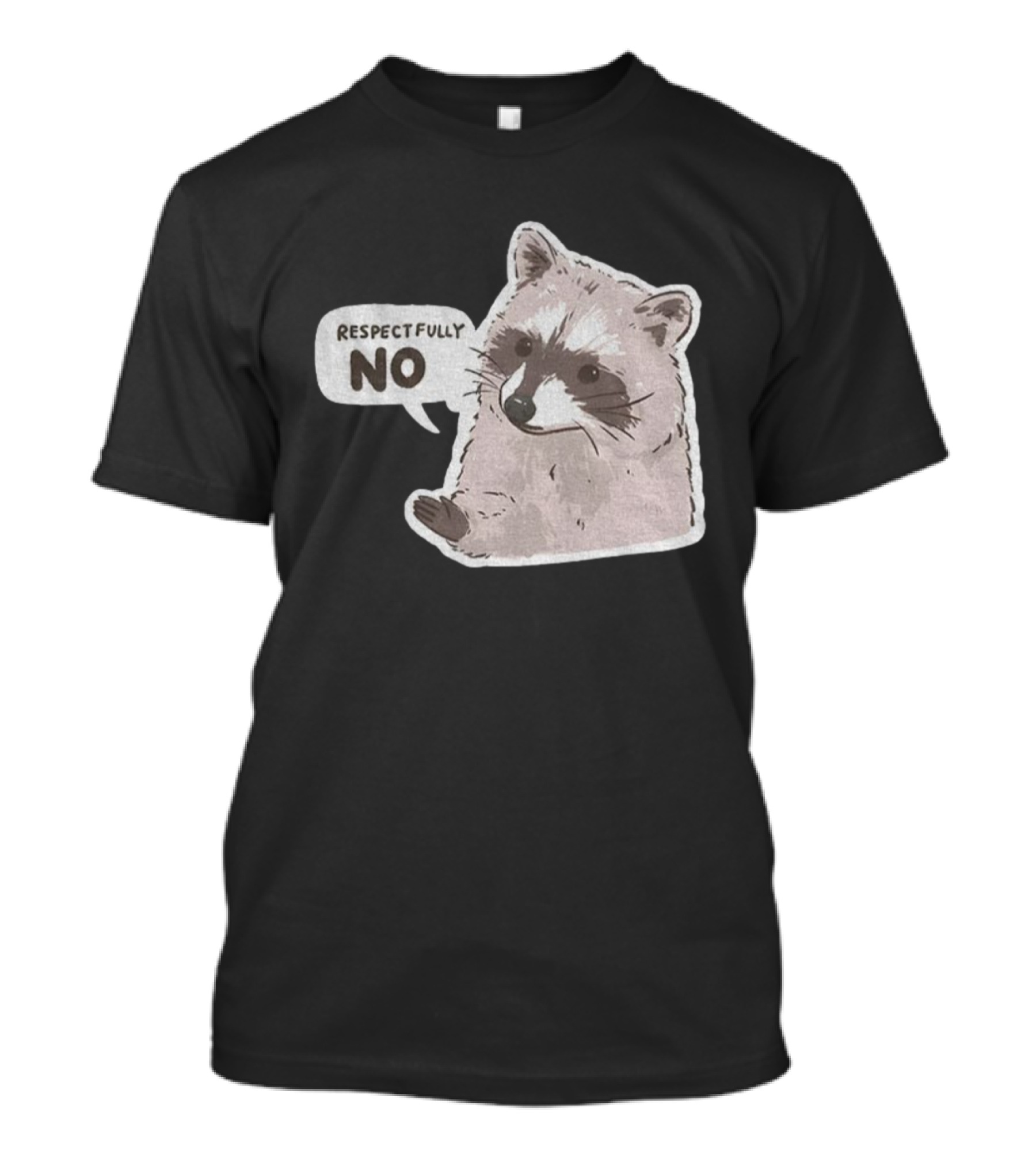 Respectfully No Funny Raccoon Vintage T-Shirt