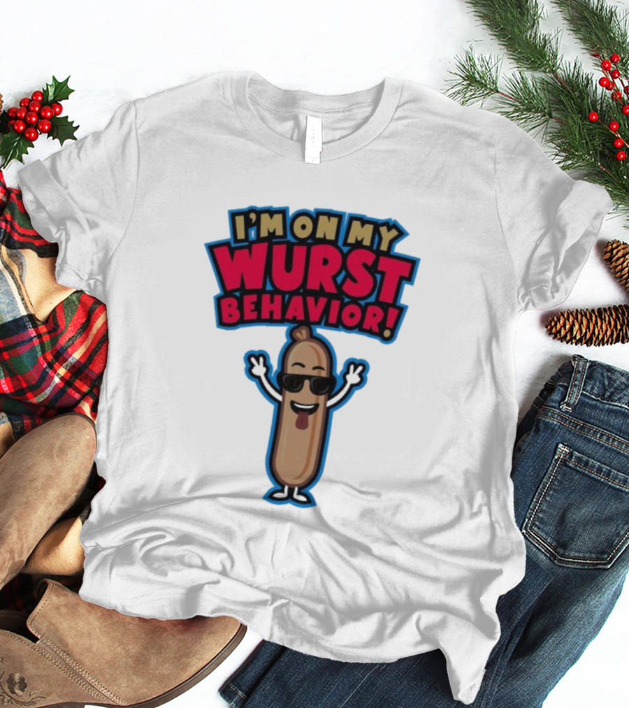 Jonas Brothers I'm On My Wurst Behavior Sausage Sunglasses Fun T-Shirt