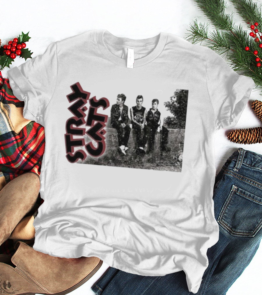 Stray Cats Band Vintage Black And White Rockabilly Trio T-Shirt
