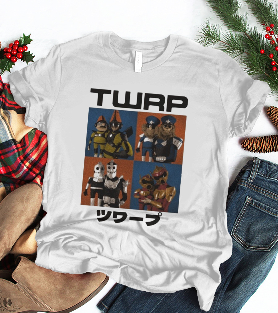 TWRP Puppet Group Characters Japanese Text T-Shirt