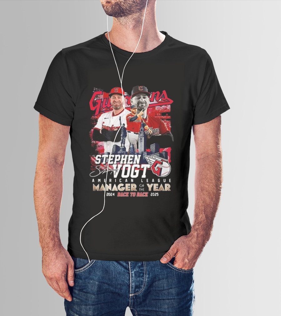Guardians Stephen Vogt Back To Back American League Manager Of The Year 2024 2025 T-Shirt
