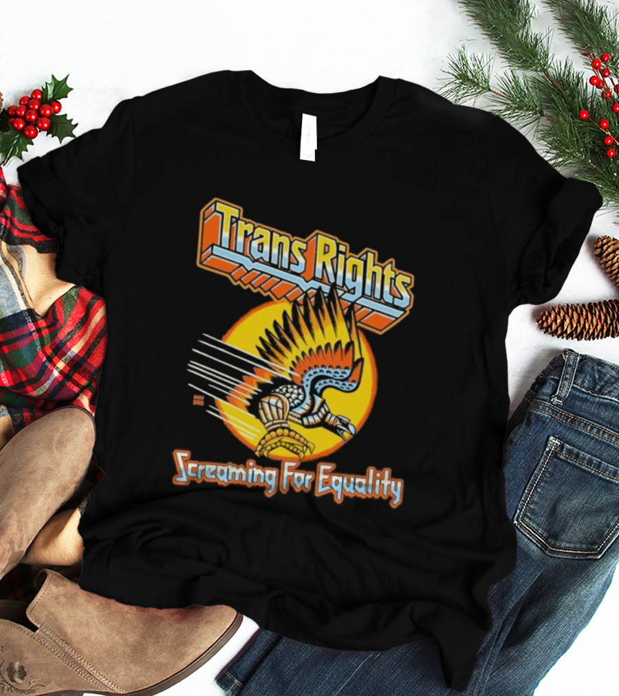Trans Rights Screaming For Equality Phoenix Wings Empowerment T-Shirt