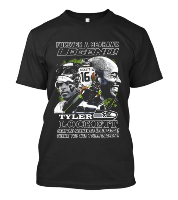 Forever A Seahawk Legend Tyler Lockett 2015-2025 Thank You 12s Signature T-Shirt