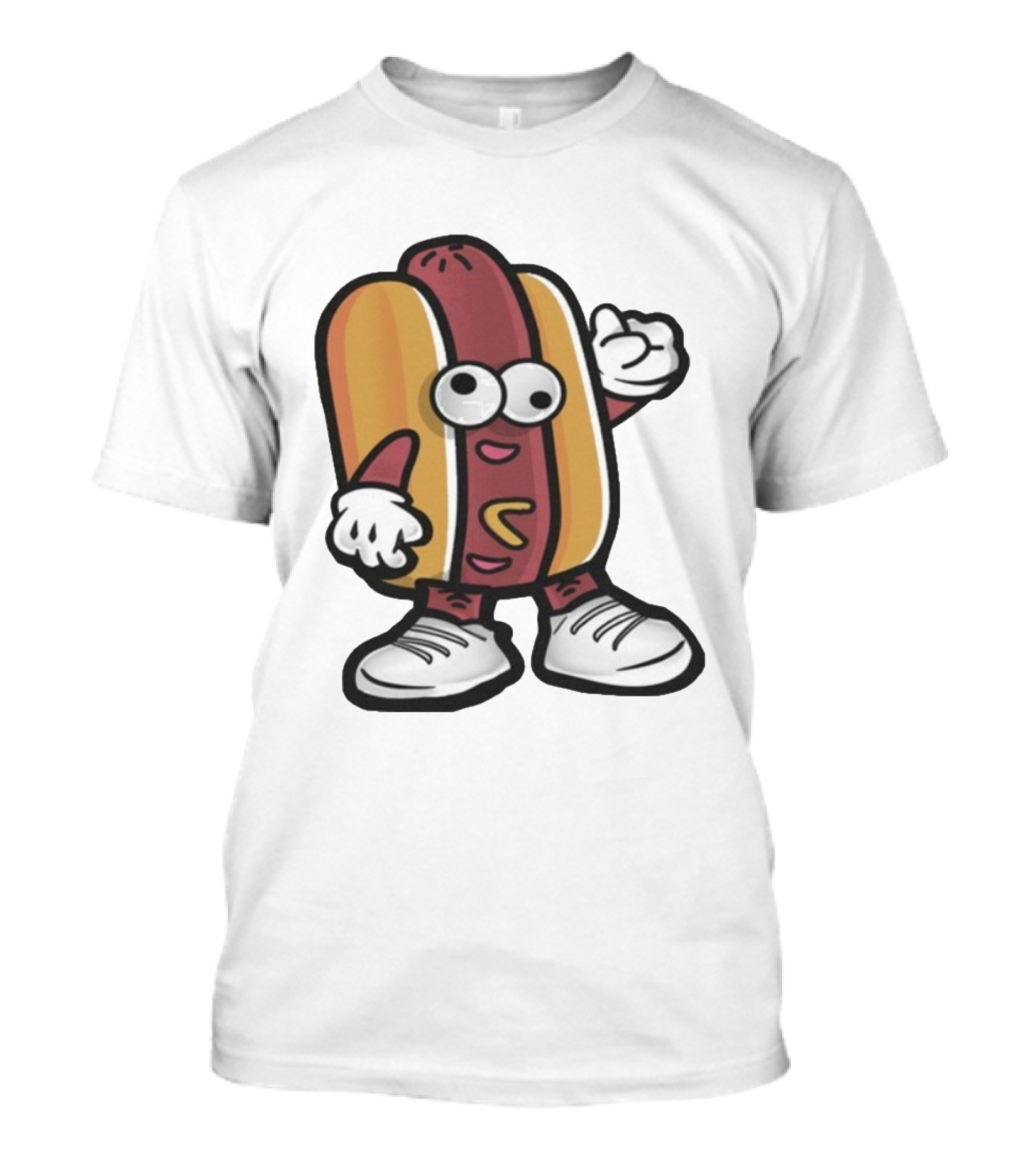DGR Dave Pepega Hot Dog Cartoon Character T-Shirt