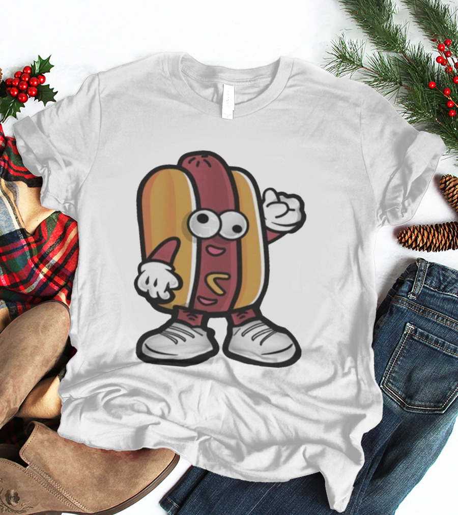 DGR Dave Pepega Hot Dog Cartoon Character T-Shirt