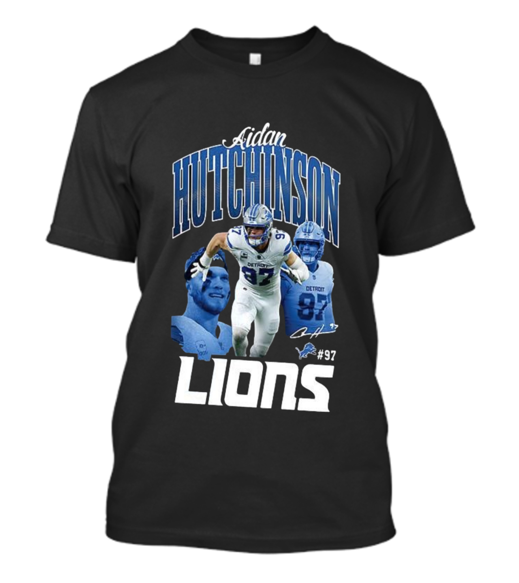 Aidan Hutchinson Detroit Lions 97 Signature Player Jersey T-Shirt