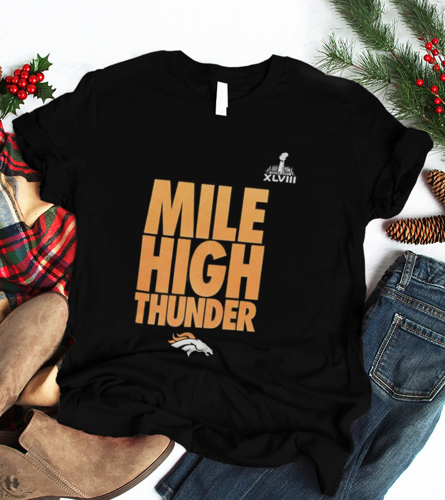 Denver Broncos Mile High Thunder Football Team Apparel T-Shirt