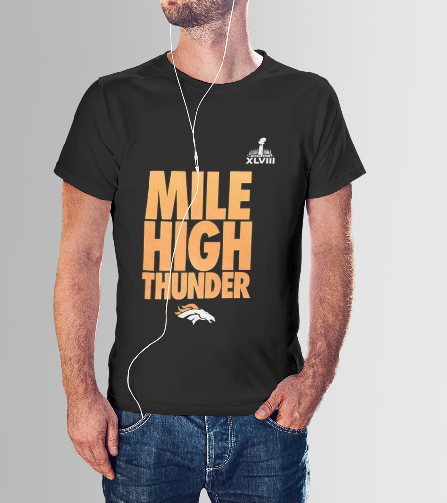 Denver Broncos Mile High Thunder Football Team Apparel T-Shirt