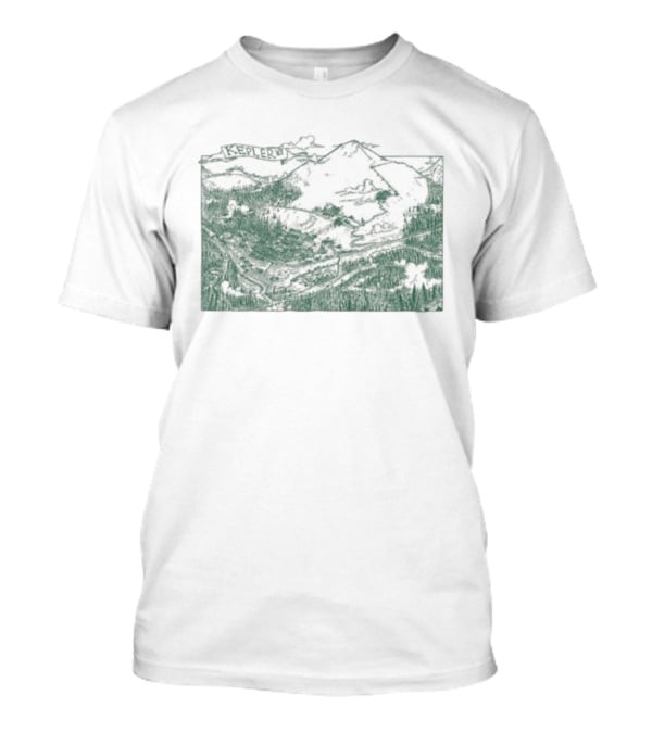 Kepler Illustrated Mountain Landscape Map T-Shirt