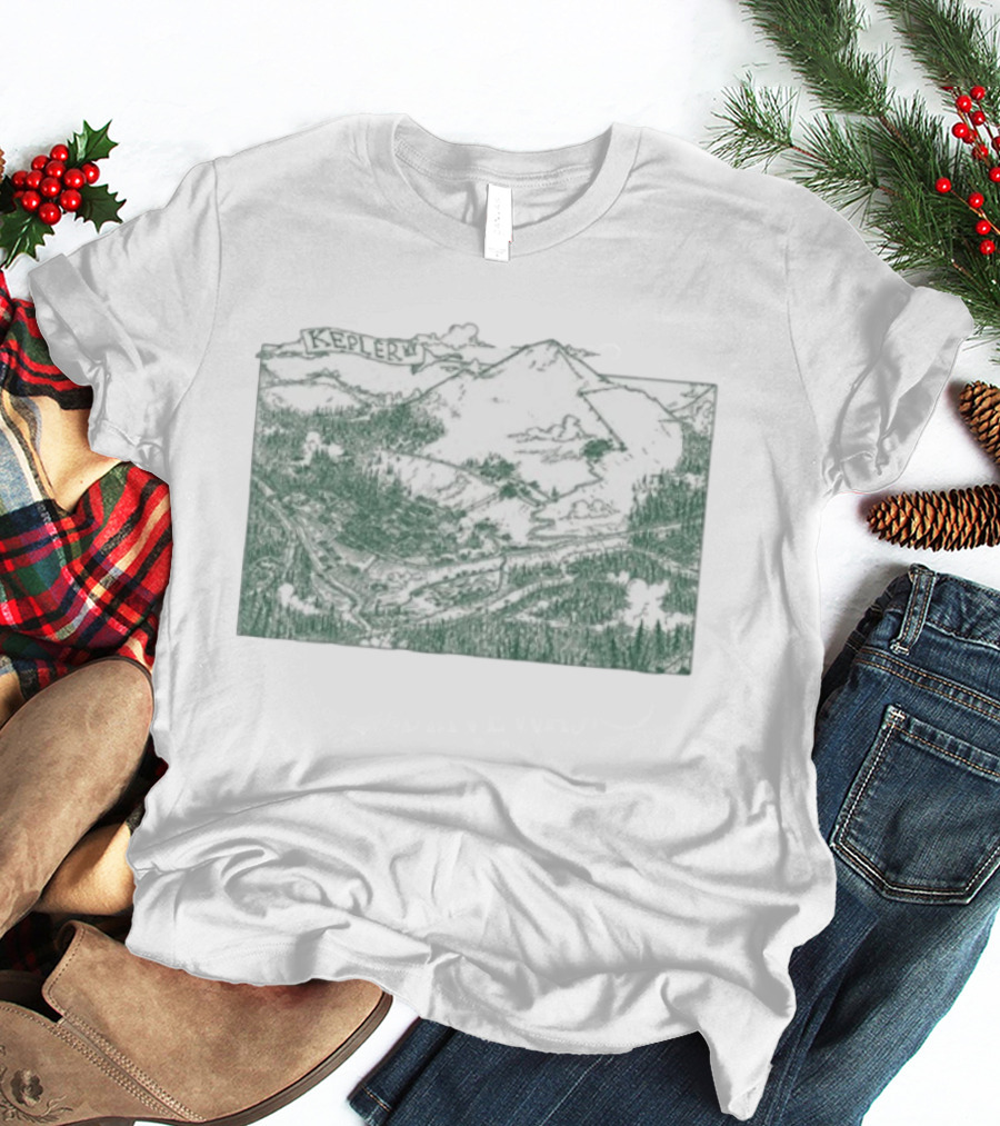 Kepler Illustrated Mountain Landscape Map T-Shirt