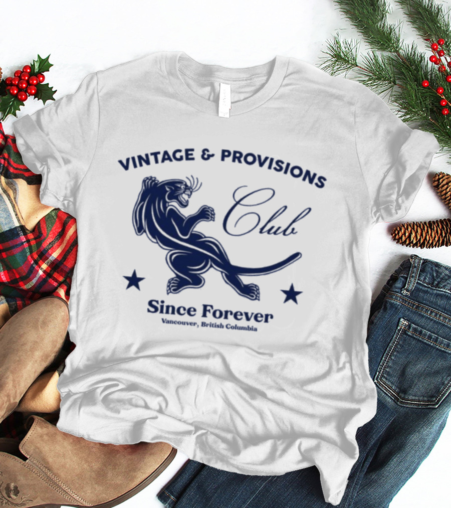 Vintage Provisions Club Since Forever Vancouver British Columbia Panther T-Shirt