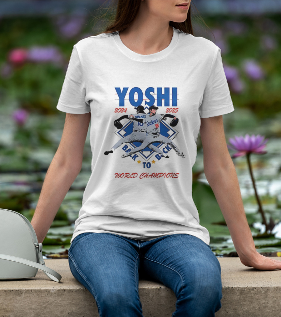 Yoshi Dodgers Back To Back World Champions 2024-2025 T-Shirt