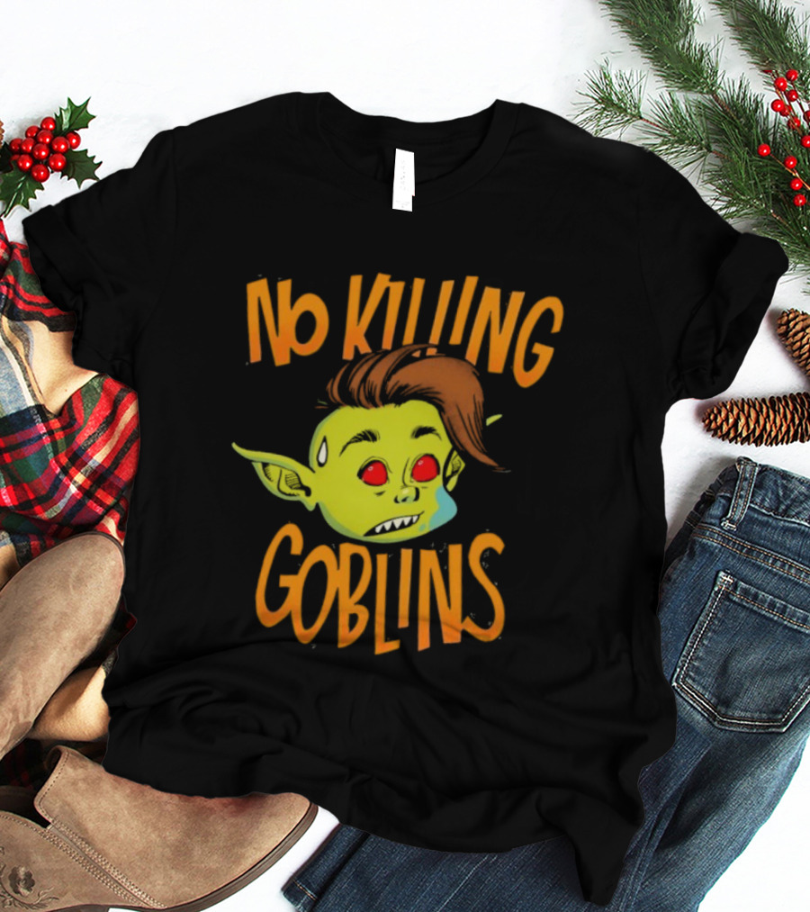 The Wandering Inn No Killing Goblins Denim Head Goblin Head Illustration T-Shirt