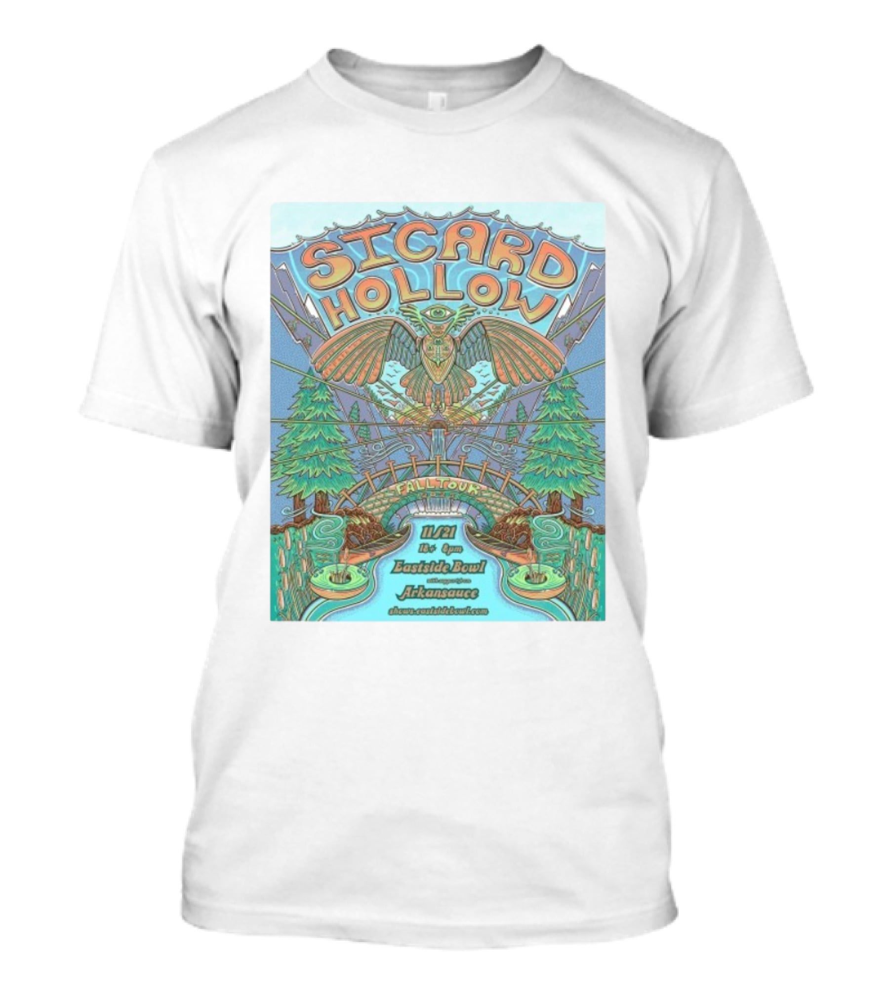 Sicard Hollow Fall Tour Eastside Bowl Nashville TN Nov 21 Arkansauce 2025 T-Shirt