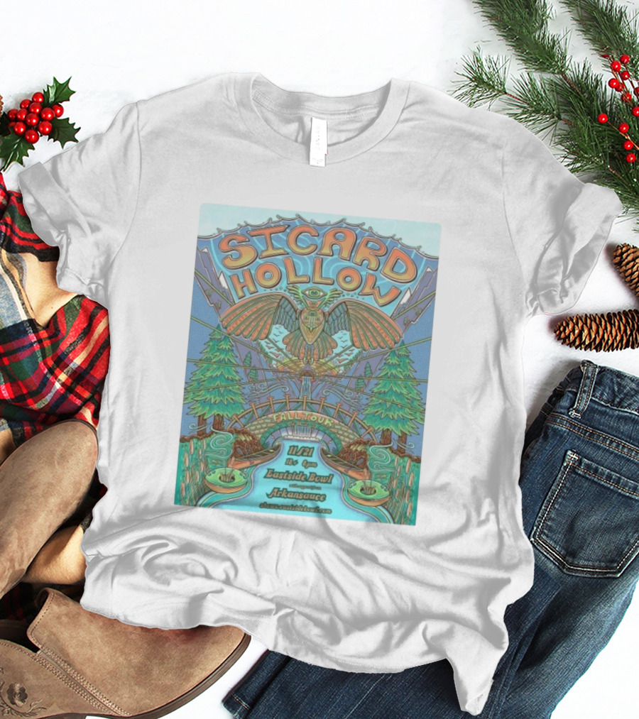 Sicard Hollow Fall Tour Eastside Bowl Nashville TN Nov 21 Arkansauce 2025 T-Shirt