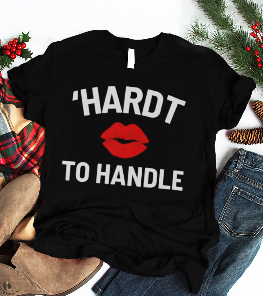 ‘Hardt To Handle Red Lips Graphic Statement T-Shirt