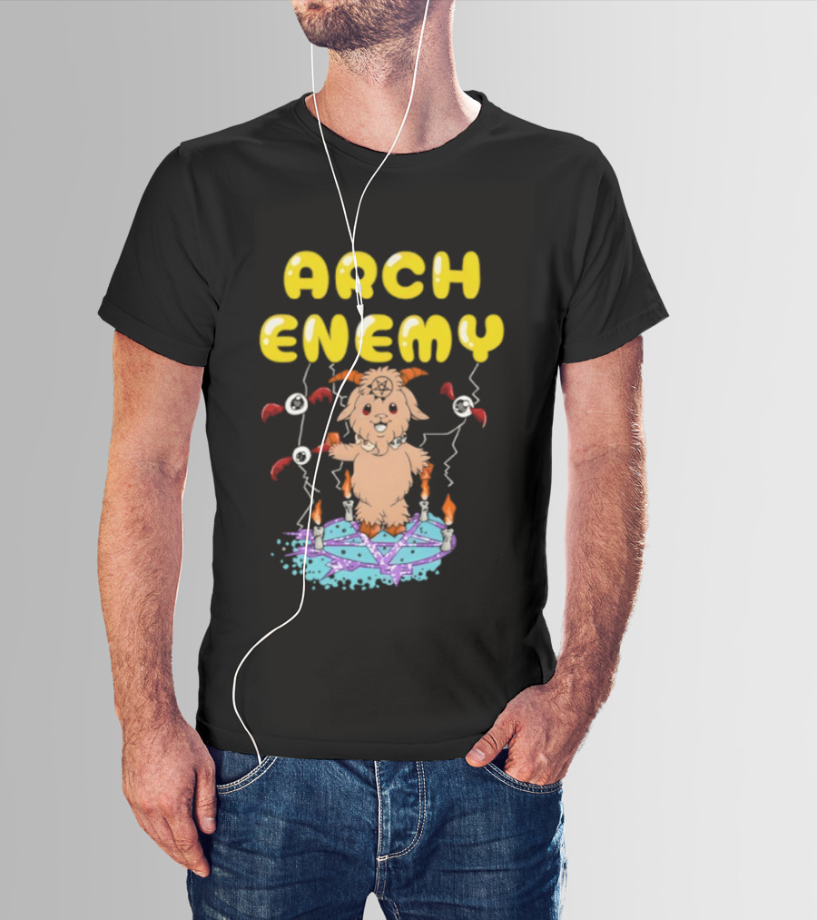 Arch Enemy Baphy Goat With Candles And Balloons T-Shirt