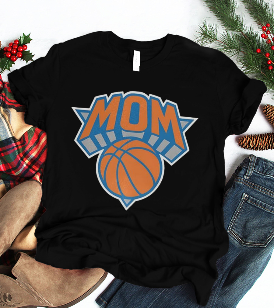 New York Knicks Basketball Mom Iconic Triangle Emblem T-Shirt