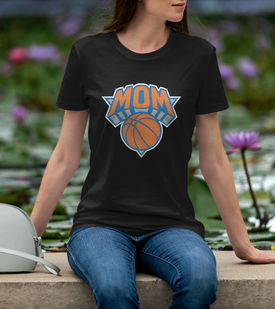 New York Knicks Basketball Mom Iconic Triangle Emblem T-Shirt
