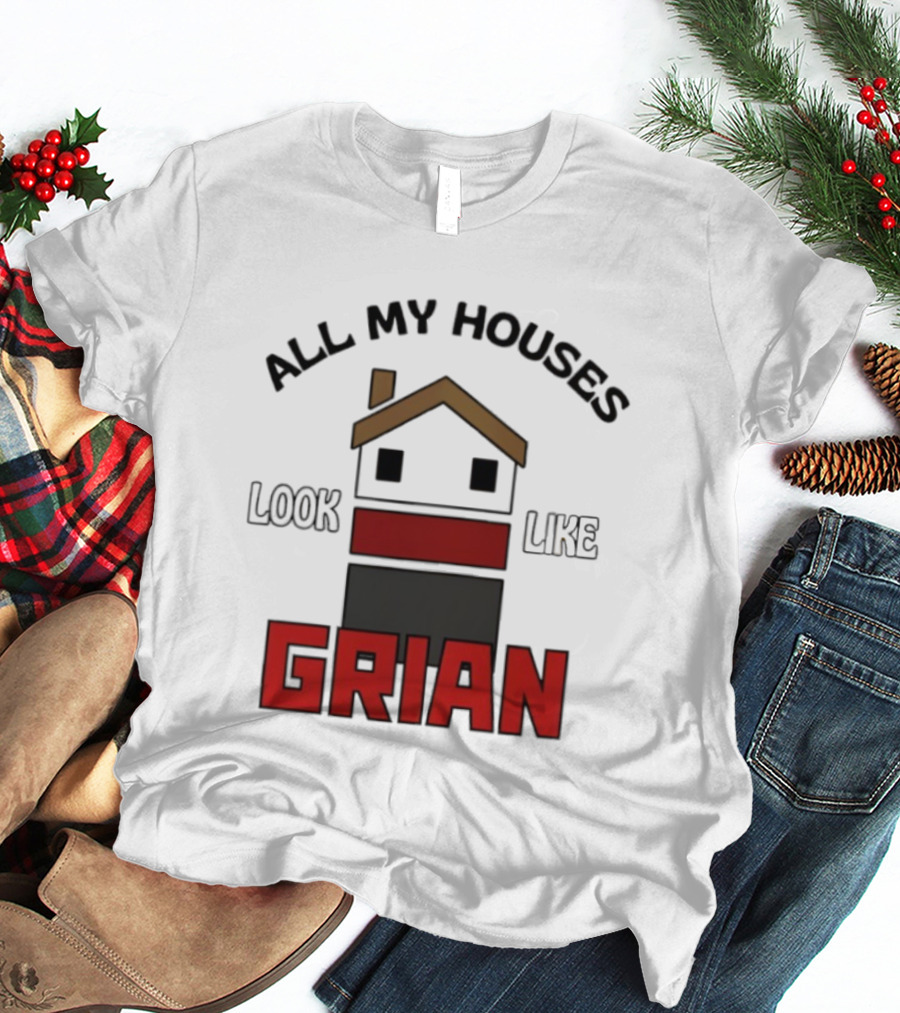 All My Houses Look Like Grian Minecraft Building Style T-Shirt